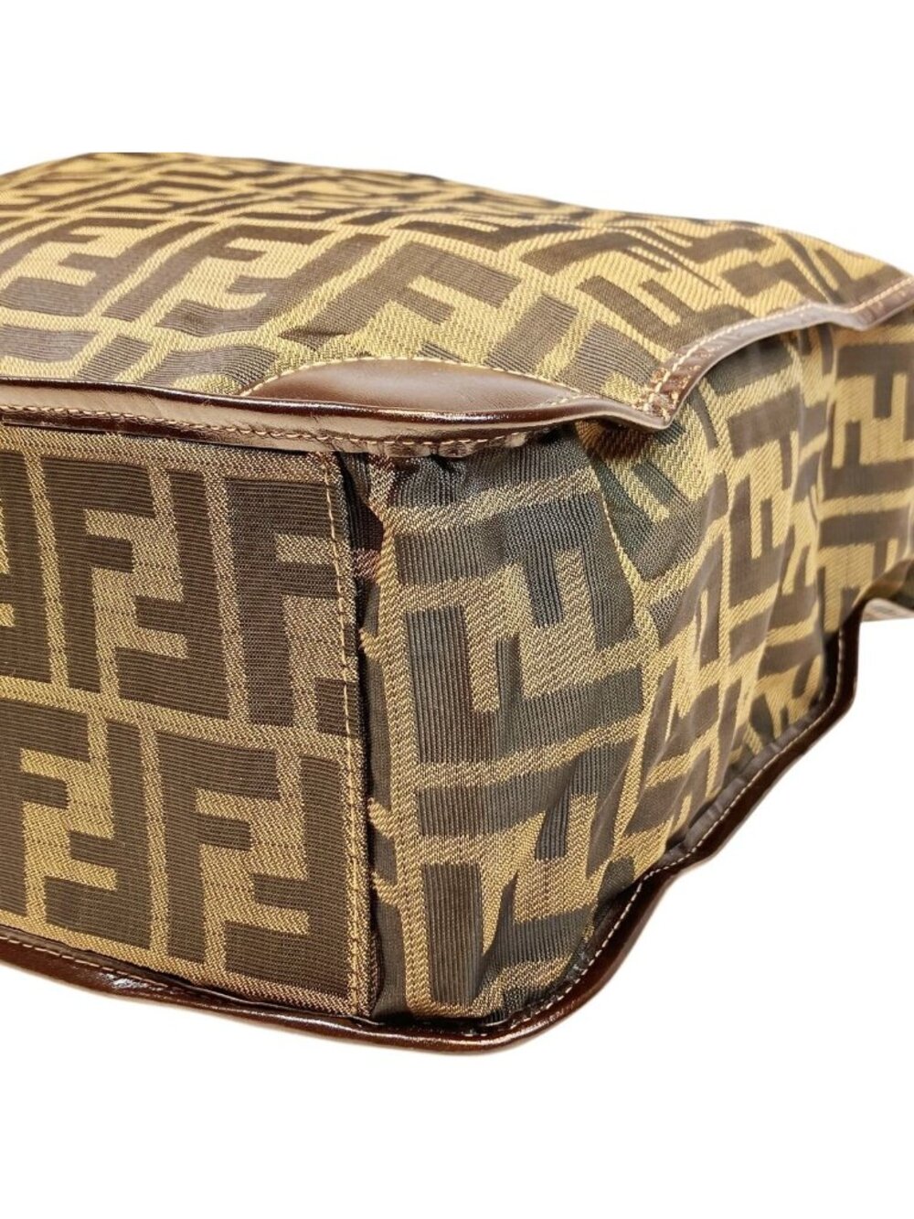 Fendi Zucchini Folding Tote Canvas Leather View 5